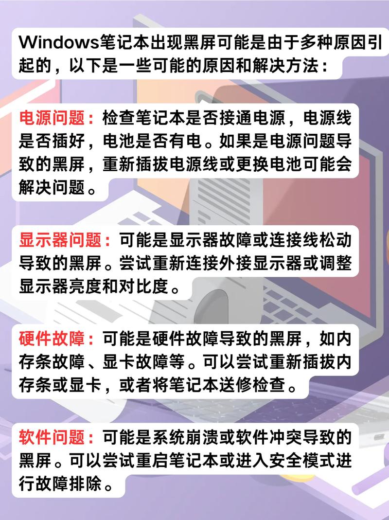 笔记本黑屏开不了机，咋办？-图2