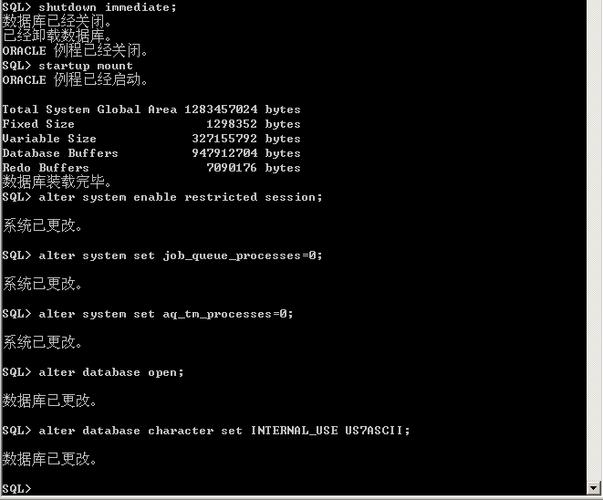 Oracle如何修改服务器字符集？-图1