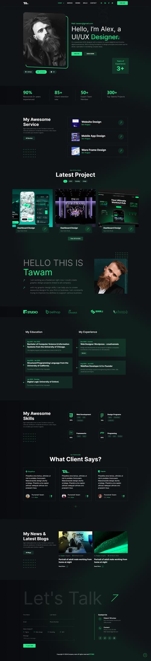 个人网站设计模板哪里下载？-图1