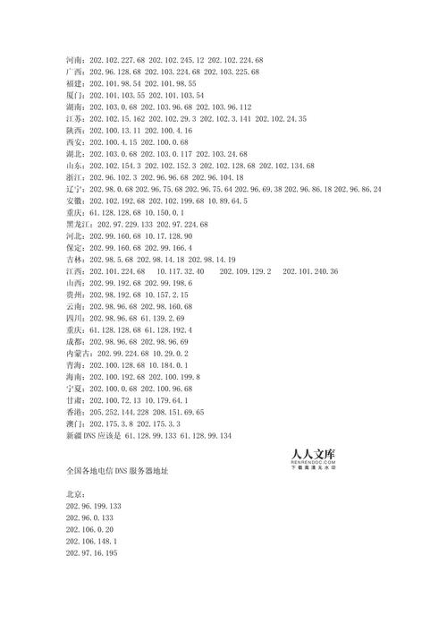 全国各省市DNS服务器IP有哪些？-图1